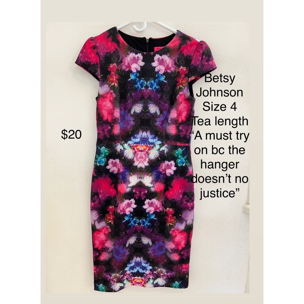 Betsy Johnson floral midi